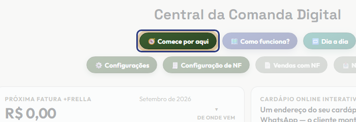 A tela do +Frella com o ponto de que o passo 2 fala em destaque
