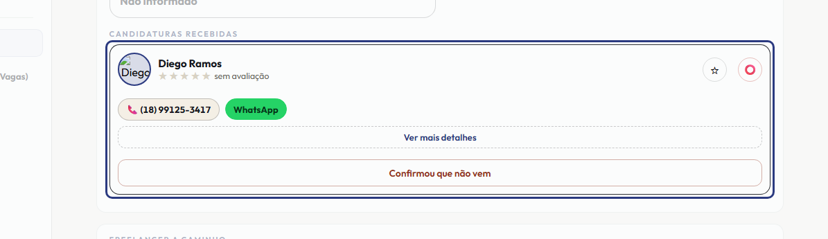 A tela do +Frella com o ponto de que o passo 5 fala em destaque