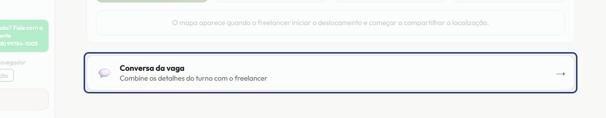 A tela do +Frella com o ponto de que o passo 14 fala em destaque