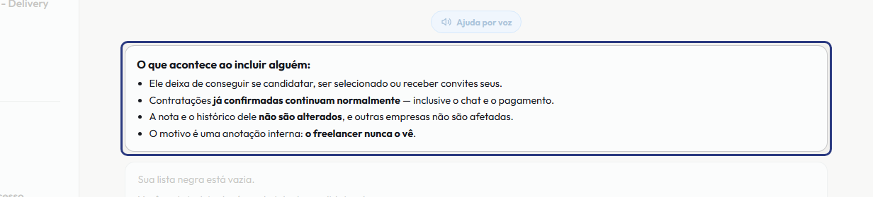 A tela do +Frella com o ponto de que o passo 3 fala em destaque