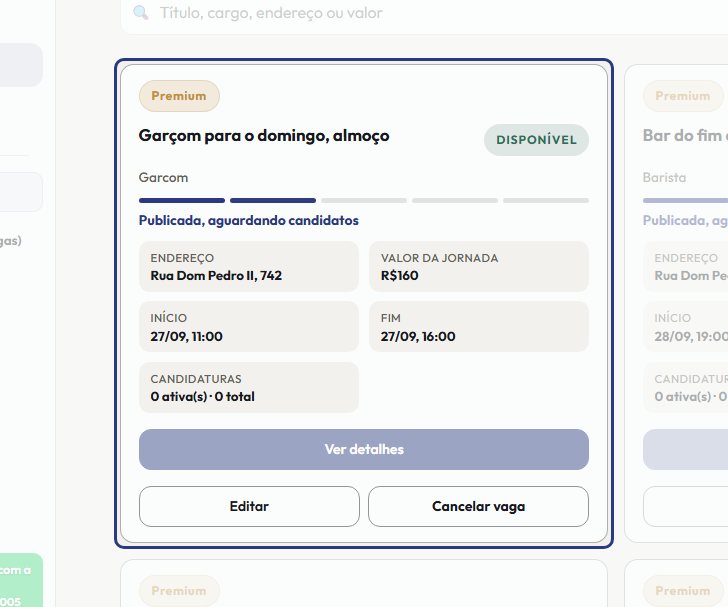 A tela do +Frella com o ponto de que o passo 3 fala em destaque