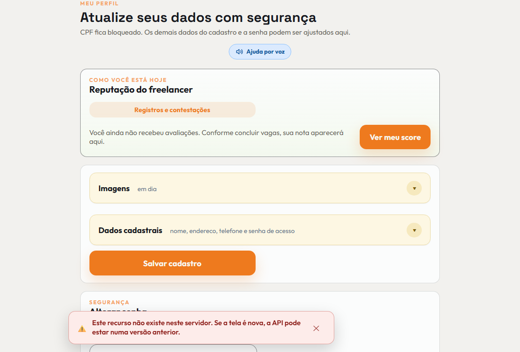 A tela do +Frella de que este passo fala, inteira