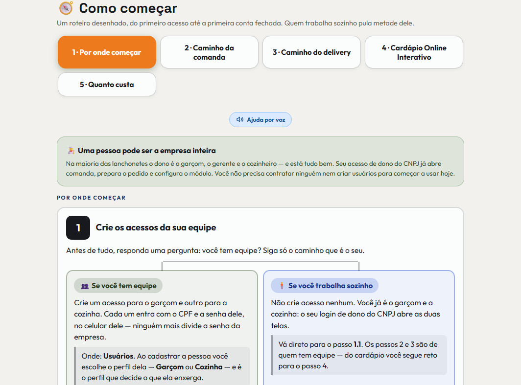 A tela do +Frella de que este passo fala, inteira